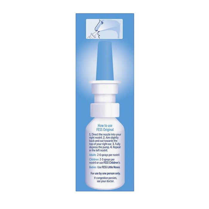 Fess Original Nasal Spray 75ml Directions c Wicked NRG