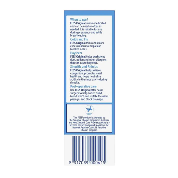 Fess Original Nasal Spray 75ml Directions a Wicked NRG