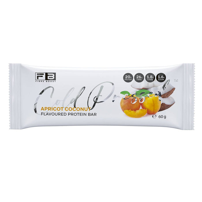 Fibre Boost Cold Pressed Protien Bar Apricot Coconut 60g Wicked NRG