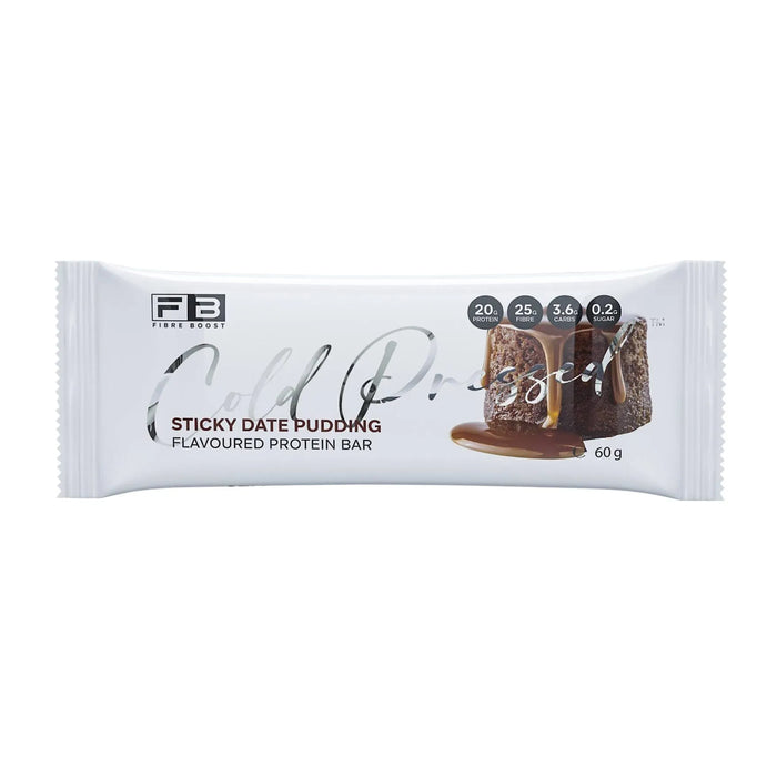 Fibre Boost Cold Pressed Protein Bar Sticky Date Pudding 60g Wicked NRG