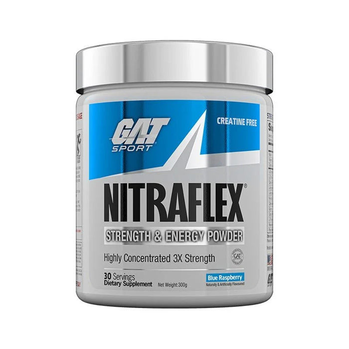 GAT SPORT NITRAFLEX Blue Rasberry 30 Servings 300grams Wicked NRG