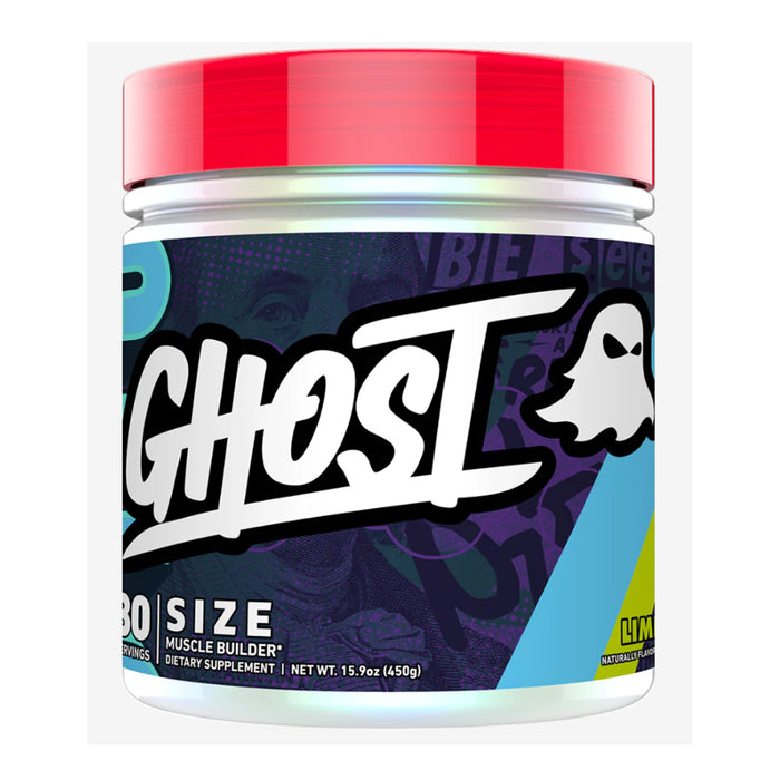 GHOST - SIZE V2, Lime, 30 Serves, 450 Grams, 15.9 OZ, Wicked NRG