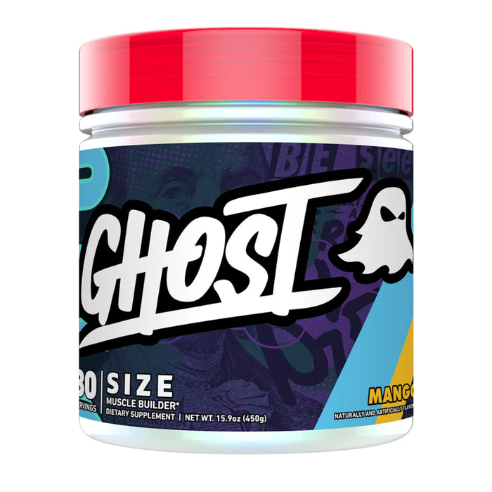 GHOST - SIZE V2, Mango, 30 Serves, 450 Grams, 15.9 OZ, Wicked NRG