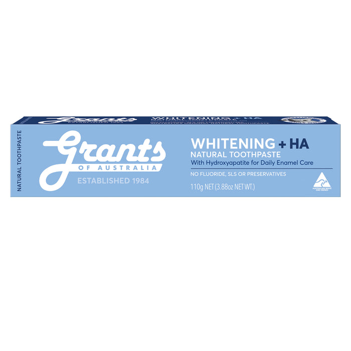 GRANTS OF AUSTRALIA NATURAL TOOTHPASTE WHITENING + HA 110G Wicked NRG