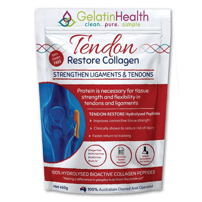 Gelatin Health Tendon Restore Collagen 450 Grams Wicked NRG