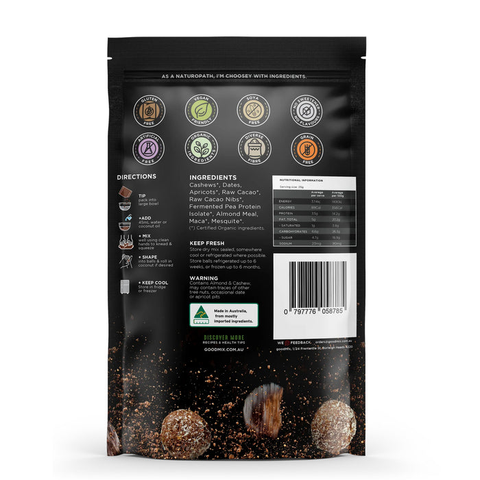 GoodMix Superfoods Bliss Ball Mix 375g Ingredients Wicked NRG