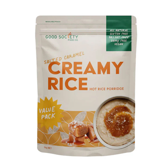Good Society Food Co. Creamy Rice Salted Caramel 1kg Wicked NRG