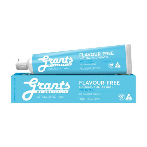 Grants Of Australia, Natural Toothpaste, Flavour-Free, No Mint ,90g,Wicked NRG