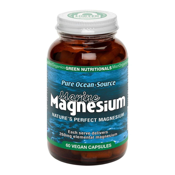 Green Nutritionals Marine Magnesium 60 Vegan Capsules Wicked NRG