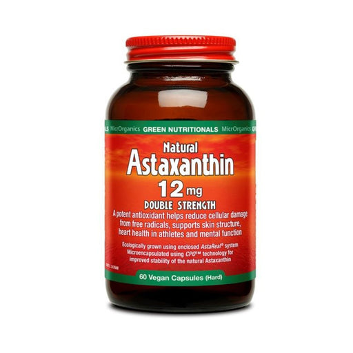 Green Nutritionals Natural Astaxanthin Vegan Capsules 12mg 60 Capsules Wicked NRG