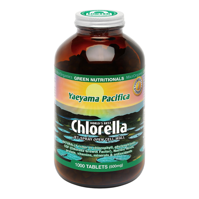 Green Nutritionals Yaeyama Pacifica Chlorella 1000 Tablets Wicked NRG