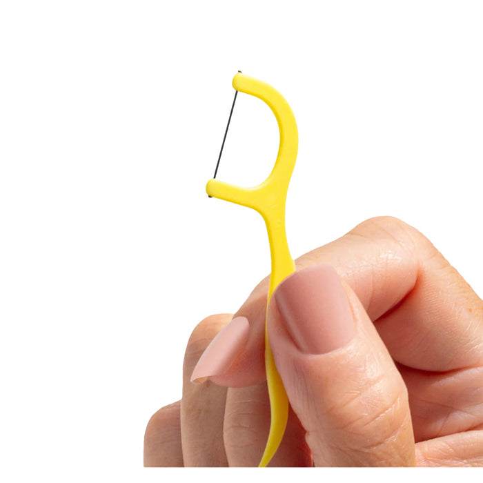 Grin Charcoal Infused Floss Picks Ultra Clean 40pcs a Wicked NRG Supplements and Nutrition Store
