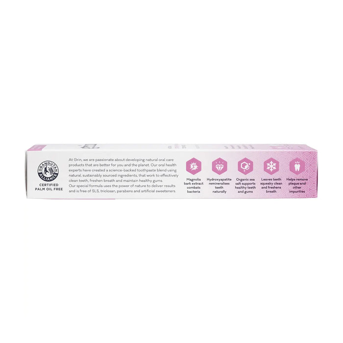 Grin Strengthening Toothpaste Mint 100g Ingredients Wicked NRG