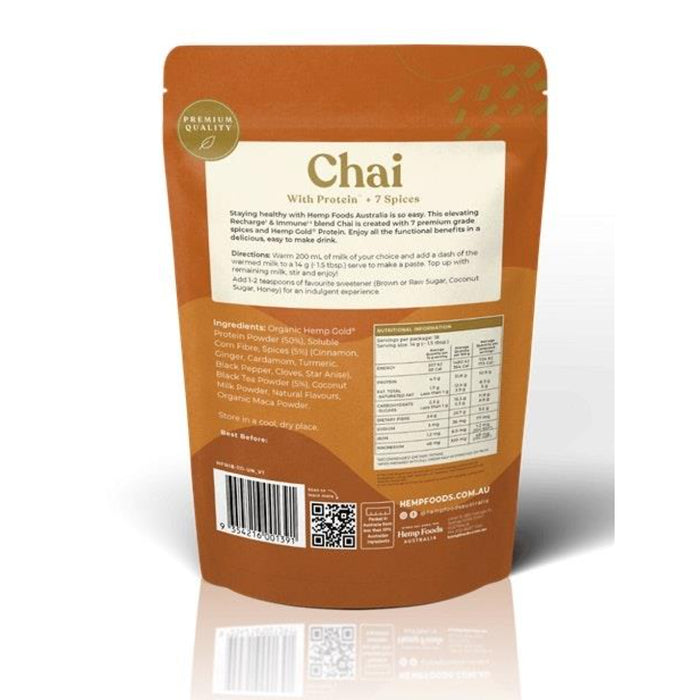 Hemp Foods Chai Protein and 7 Spices Is stocked at WickedNRG in Darwin, Darwin’s best health food store is WickedNRG