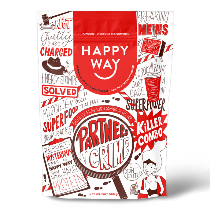 Happy Way Chocolate Hazelnut Flavour 500g Whey Protein Wicked NRG
