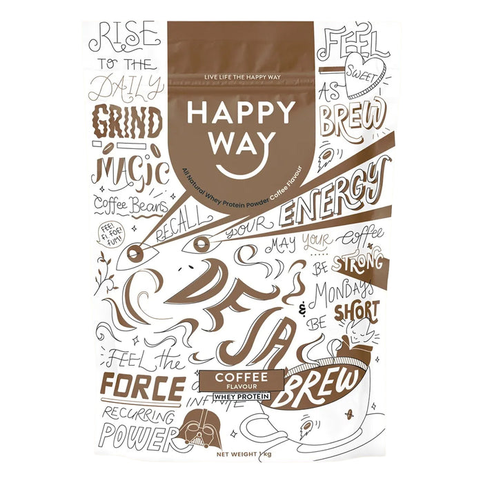 Happy Way Coffee Whey Protein 1kg  Wicked NRG