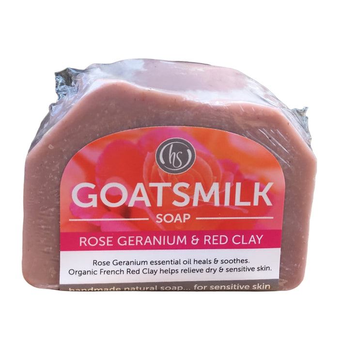 Harmony Soapworks Goat's Milk Soap Rose Geranium and Red Clay 140g Wicked NRG