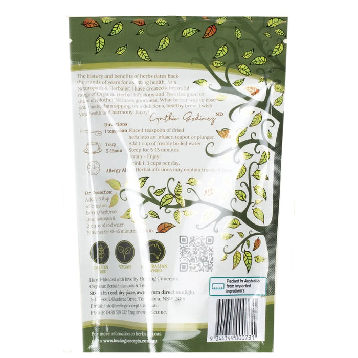 Healing Concepts Organic Breastfeeding Infusion 40g Nutritional Panel Wicked NRG