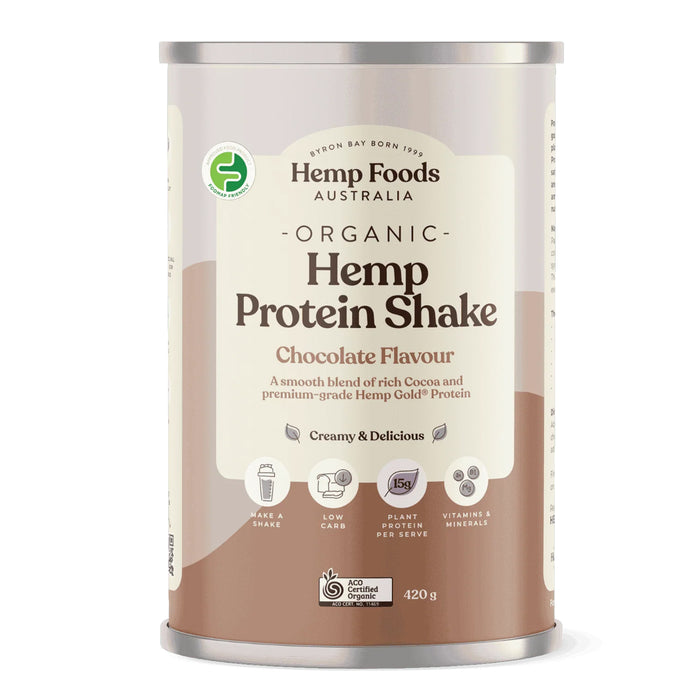 Hemp Foods Australia Hemp Protein Shake Chocolate Flavour 420g Wicked NRG.jpg