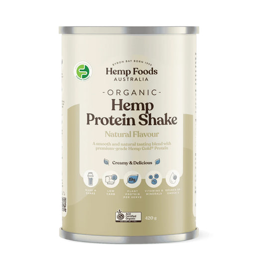 Hemp Foods Australia Hemp Protein Shake Natural Flavour 420g Wicked NRG.jpg