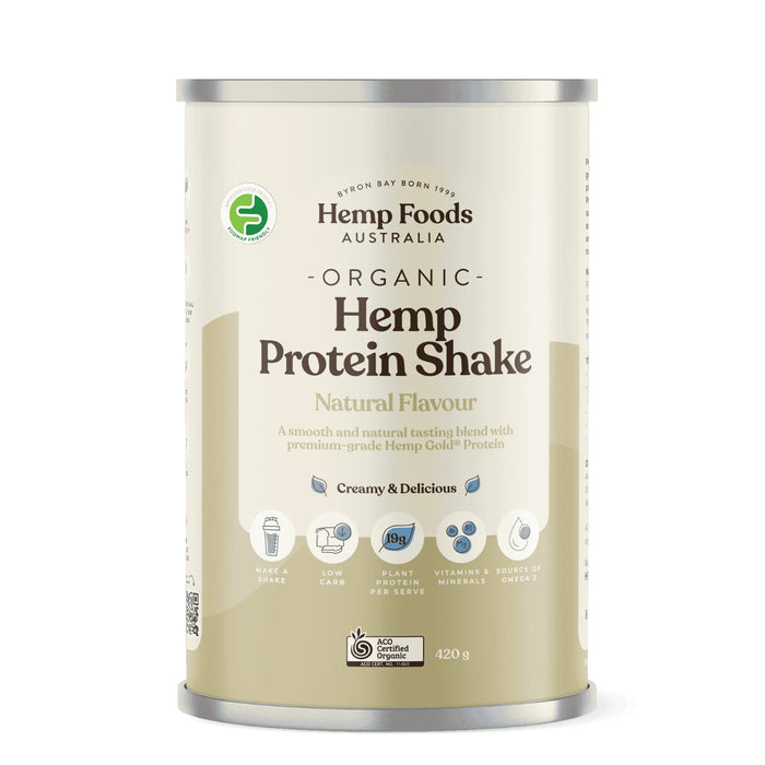 Hemp Foods Australia Hemp Protein Shake Natural Flavour 420g Wicked NRG.jpg