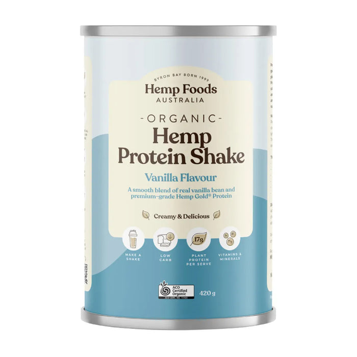 Hemp Foods Australia Hemp Protein Shake Vanilla Flavour 420g a Wicked NRG
