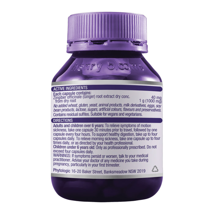 Henry Blooms Ginger Calm 1000mg 60 Capsules ingredients Wicked NRG