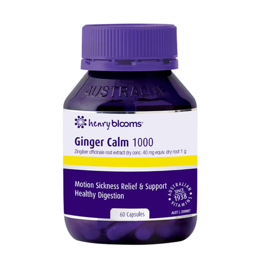 Henry Blooms Ginger Calm 1000mg 60 Capsules Wicked NRG