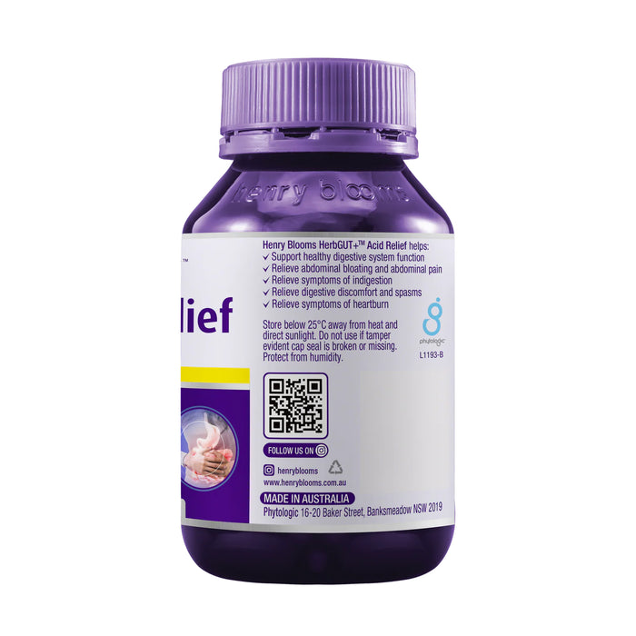 Henry Blooms HerbGUT+ Acid Relief 30 Chewable Tablets, Benefits, Wicked NRG