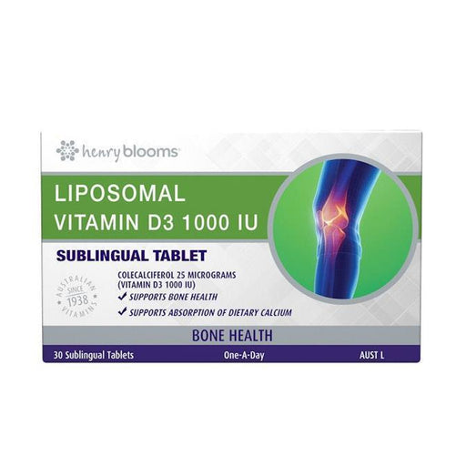 Henry Blooms Liposomal D3 1000 IU 30 Sublingual 30 Tablets Wicked NRG