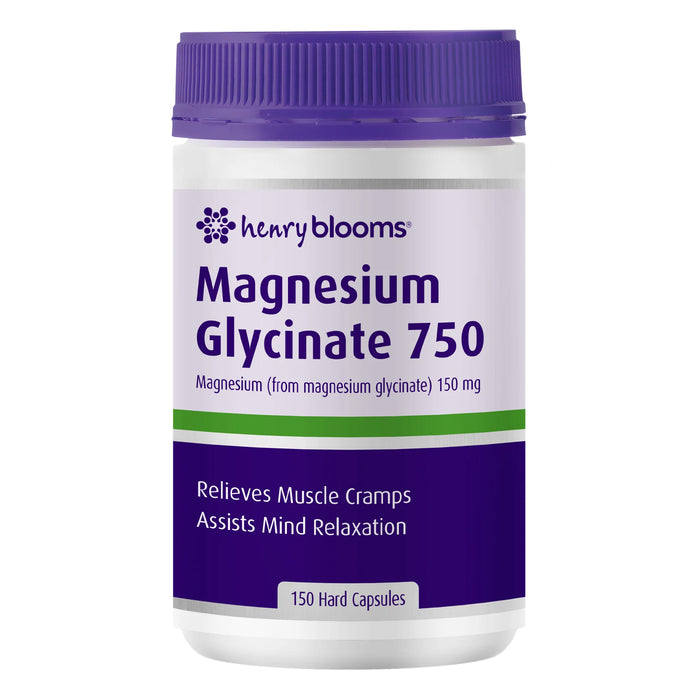 Henry Blooms Magnesium Gycinate 750, 150 Capsules Wicked NRG