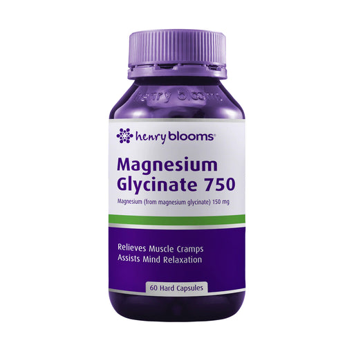 Henry Blooms Magnesium Gycinate 750, 60 Capsules Wicked NRG