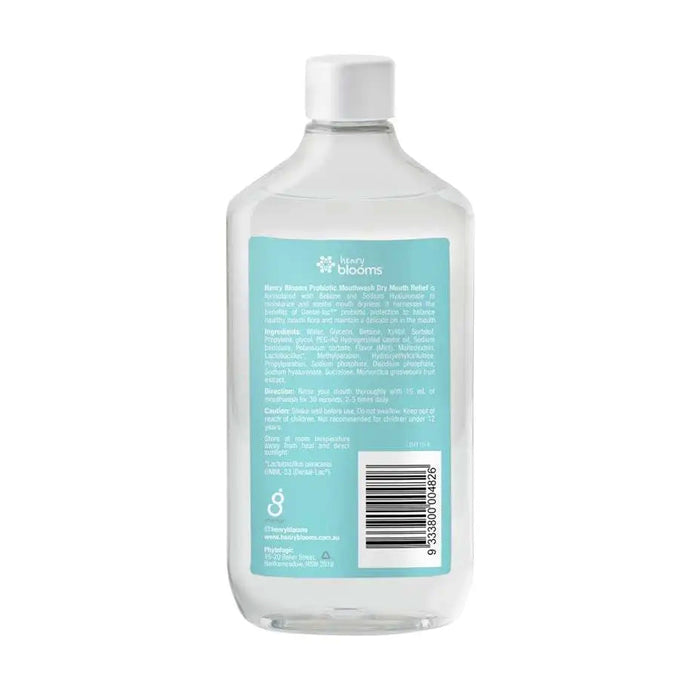 Henry Blooms Probiotics Mouthwash Dry Mouth Relief 375 ml Wicked NRG