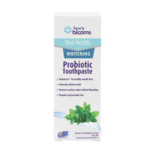 Henry Blooms Whitening Probiotic Toothpaste Dental Health Box Front