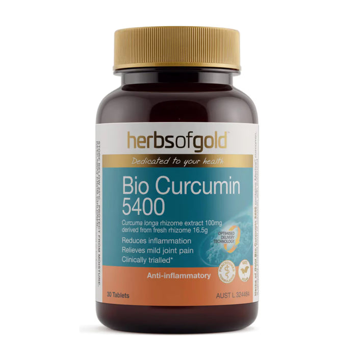 Herbs of Gold Bio Curcumin 5400 30 Tablets Wicked NRG