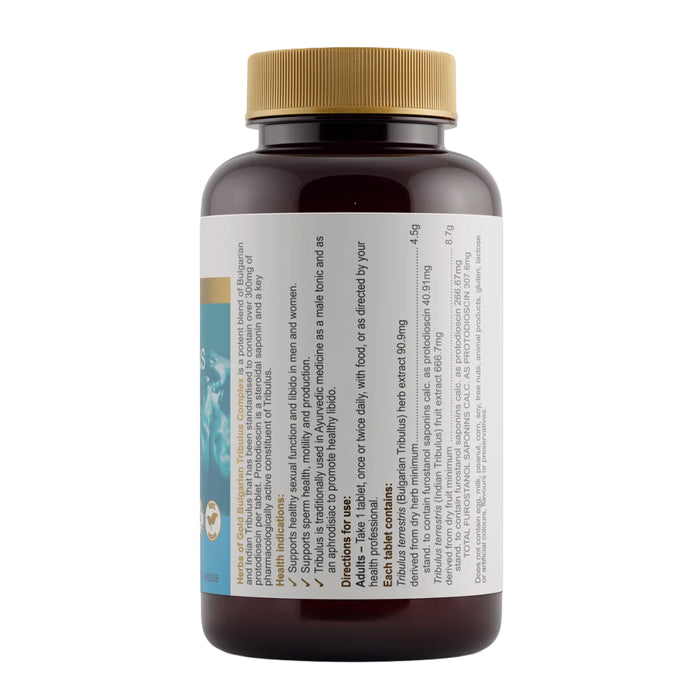Herbs of Gold, Bulgarian Tribulus Complex 60 Tablets Nutritional Panel a Wicked NRG
