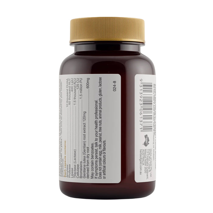 Herbs of Gold, Digest-Zymes, 60 Capsules, Nutritional Panel, Wicked NRG
