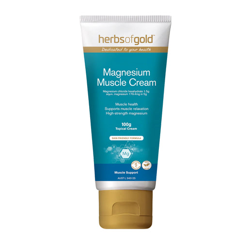 Herbs of Gold Magnesium Muscle Cream 100g Wicked NRG