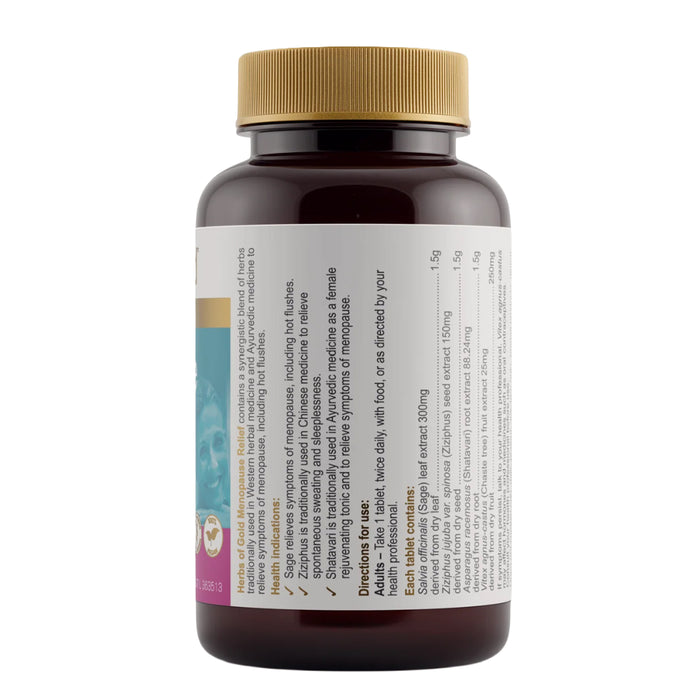 Herbs of Gold Menopause Relief 75 Tablets Directions Wicked NRG Nutrition Store