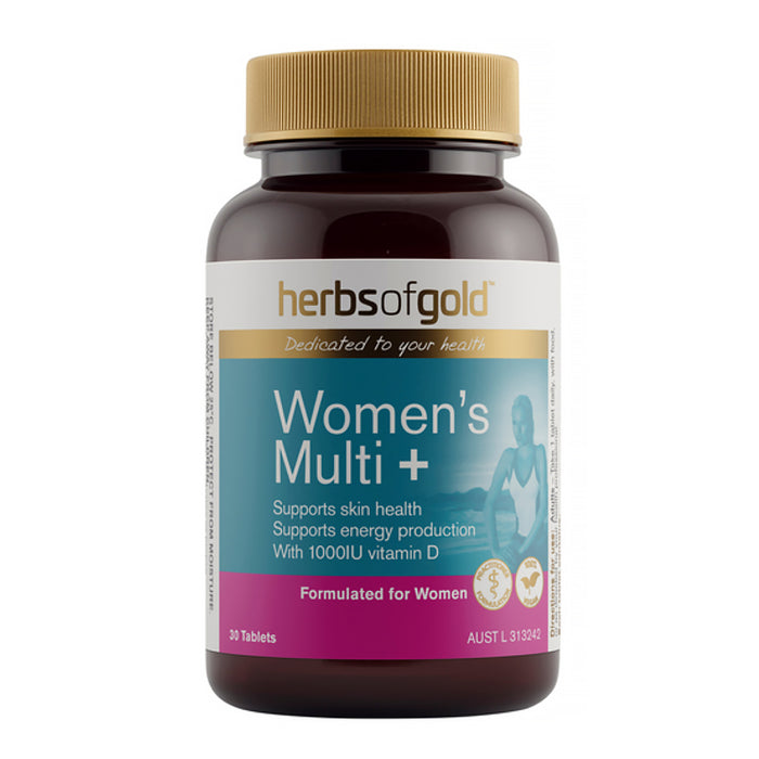 Herbs of Gold Women’s Multi + 30 Tablets Wicked NRG