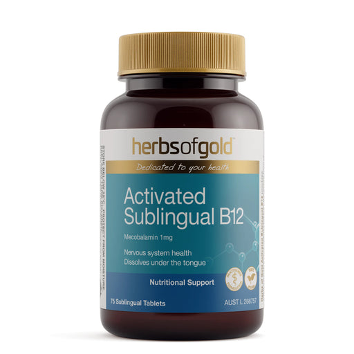 Herbs of Gold Activated Sublingual B12 1000 75 Tablets Wicked NRG