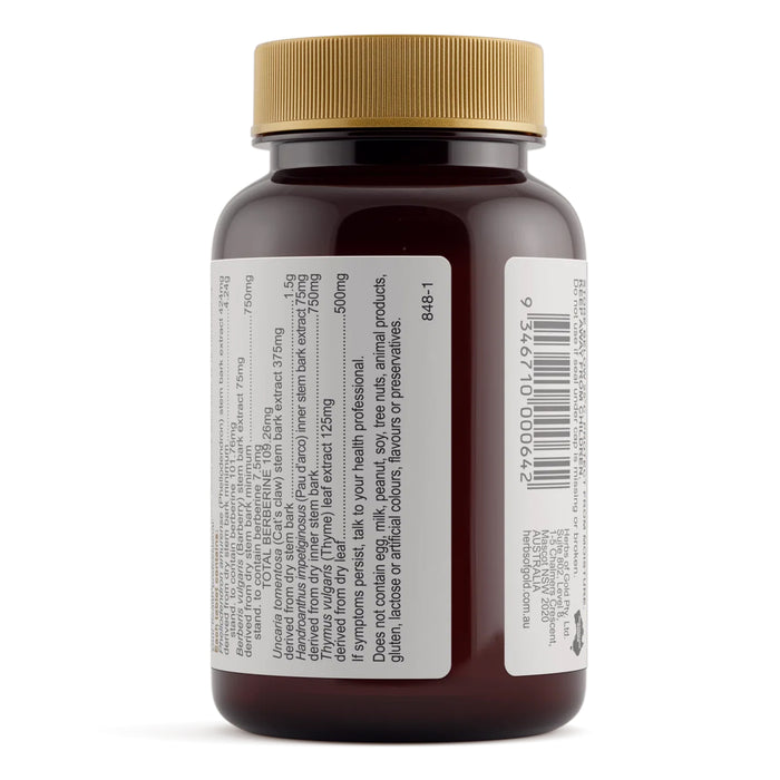 Herbs of Gold Berberine ImmunoPlex 30 tablets Nutritional Panel Wicked NRG
