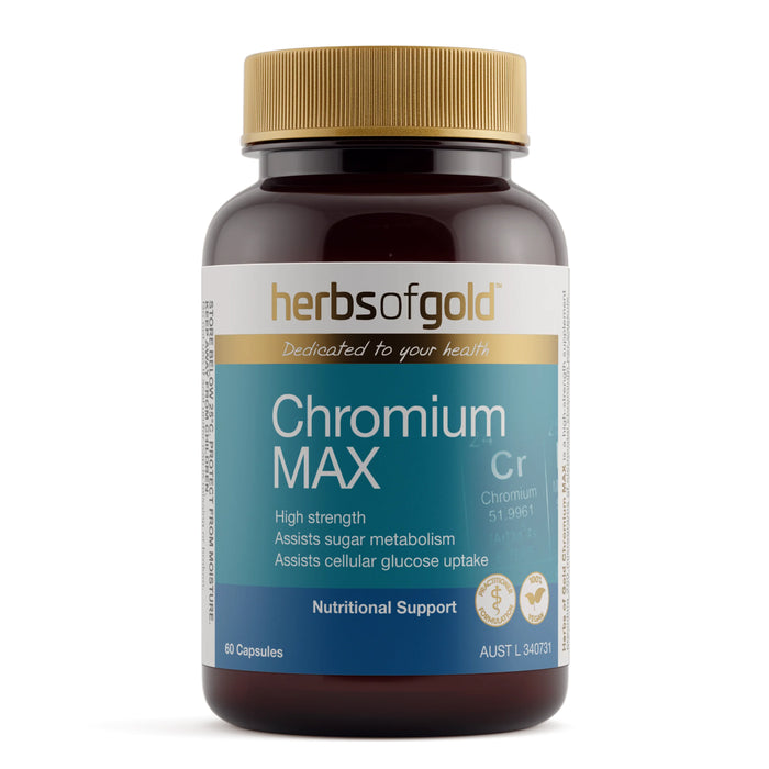 Herbs of Gold Chromium MAX 60 Capsules Wicked NRG