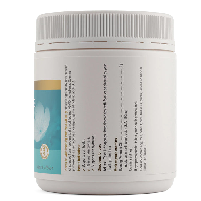 Herbs of Gold Evening Primrose Oil Daily 200 Capsules  Directions Wicked NRG