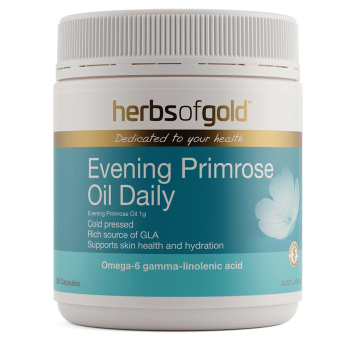 Herbs of Gold Evening Primrose Oil Daily 200 Capsules  Wicked NRG