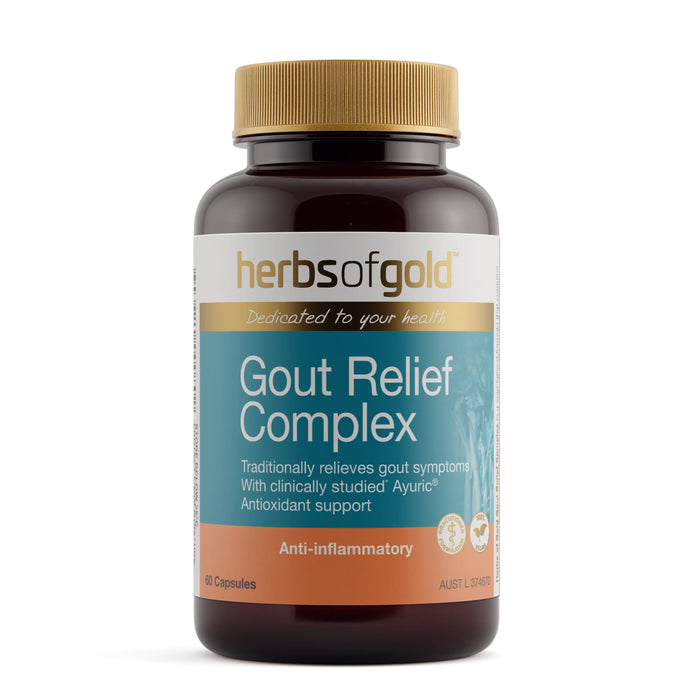Herbs of Gold Gout Relief Complex 60 Capsules Wicked NRG