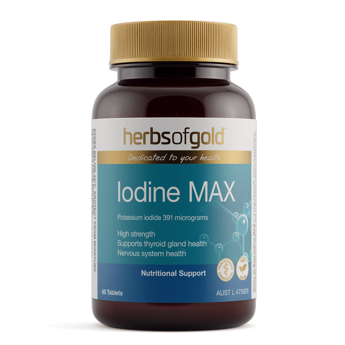 Herbs of Gold Iodine MAX 60 Tablets  Wicked NRG