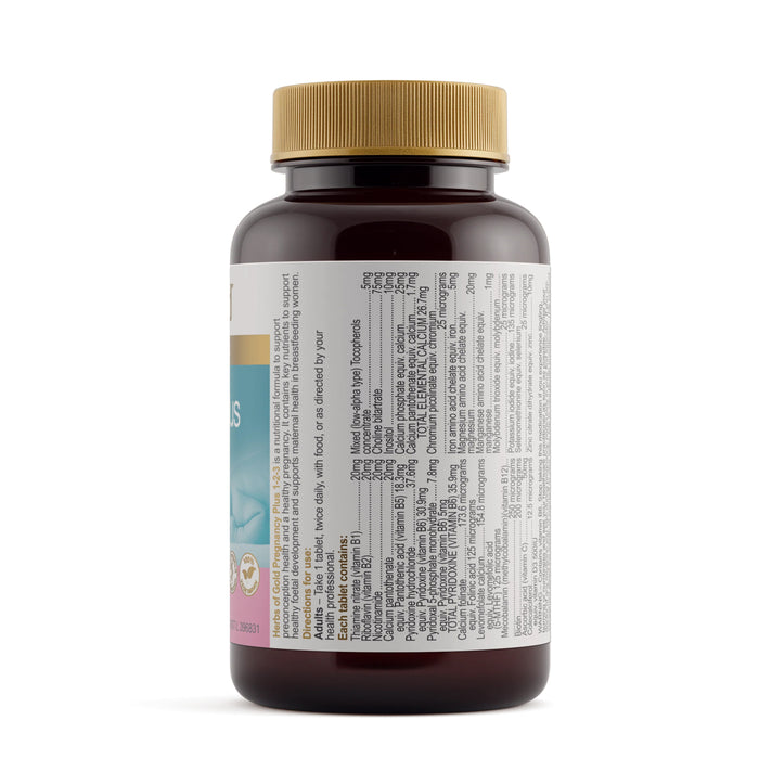 Herbs of Gold Pregnancy Plus 1-2-3 60 Tablets Nutritional Panel Wicked NRG