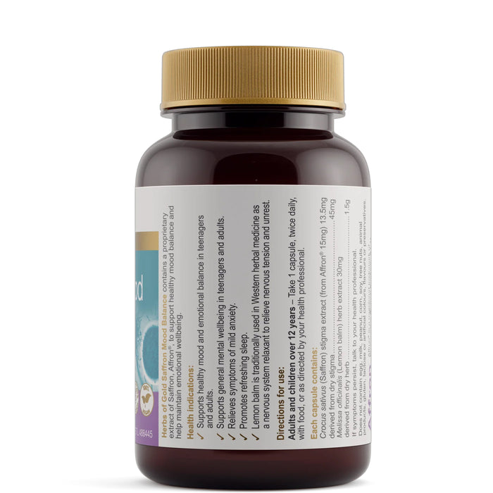 Herbs of Gold Saffron Mood Balance 60 Caps a Wicked NRG