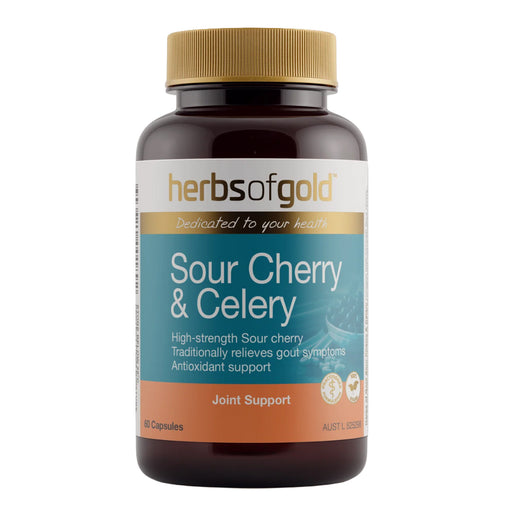 Herbs of Gold Sour Cherry & Celery 60 Capsules Wicked NRG